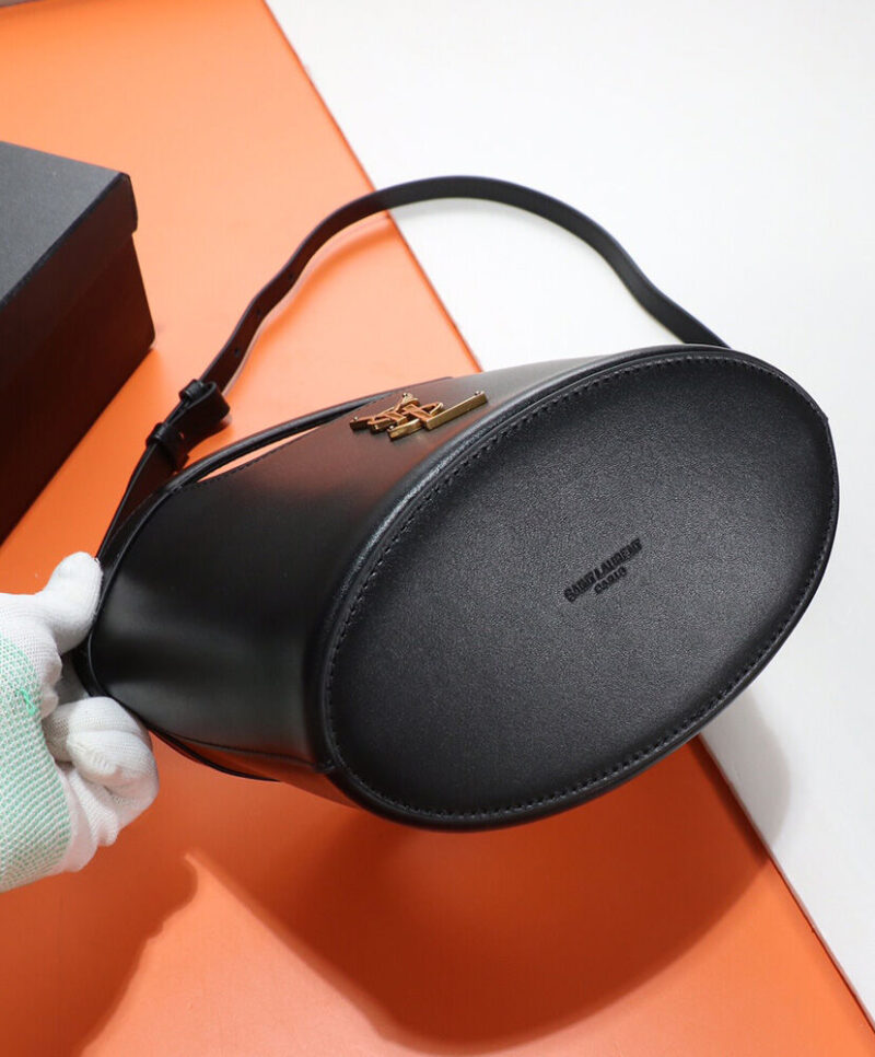 Saint Laurent Celia Mini Tote In Smooth Leather Black